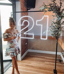 Letrero Neón led fondo acrílico 100 cm proporcional