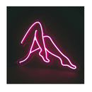 Letrero Neón led fondo acrílico 100 cm proporcional