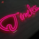 Letrero Neón led fondo acrílico 100 cm proporcional