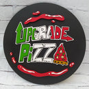 LOGO CON BASE Y ESCRITA EN VOLUMETRIA 3 colores